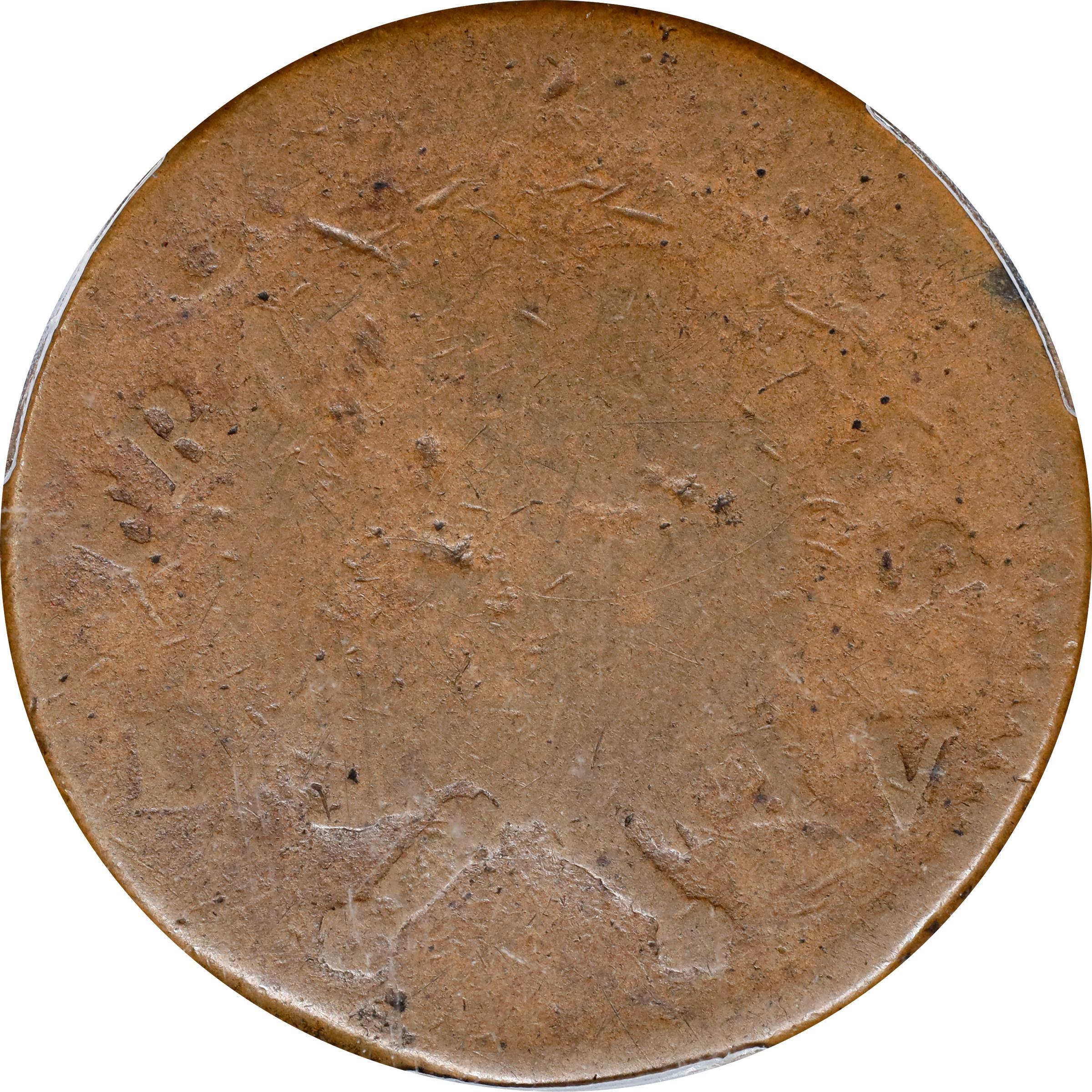 image for: 1767-A (1793) Sou. Paris Mint. Breen-701. RF Counterstamp. Good-4 (PCGS).