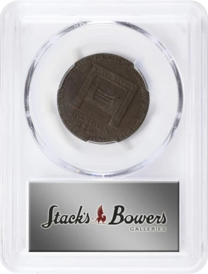 image for: 1795 Washington Grate Halfpenny. Musante GW-49, Baker-29AA, W-10955. Large Buttons. Copper. Reeded Edge. MS-63 BN (PCGS).
