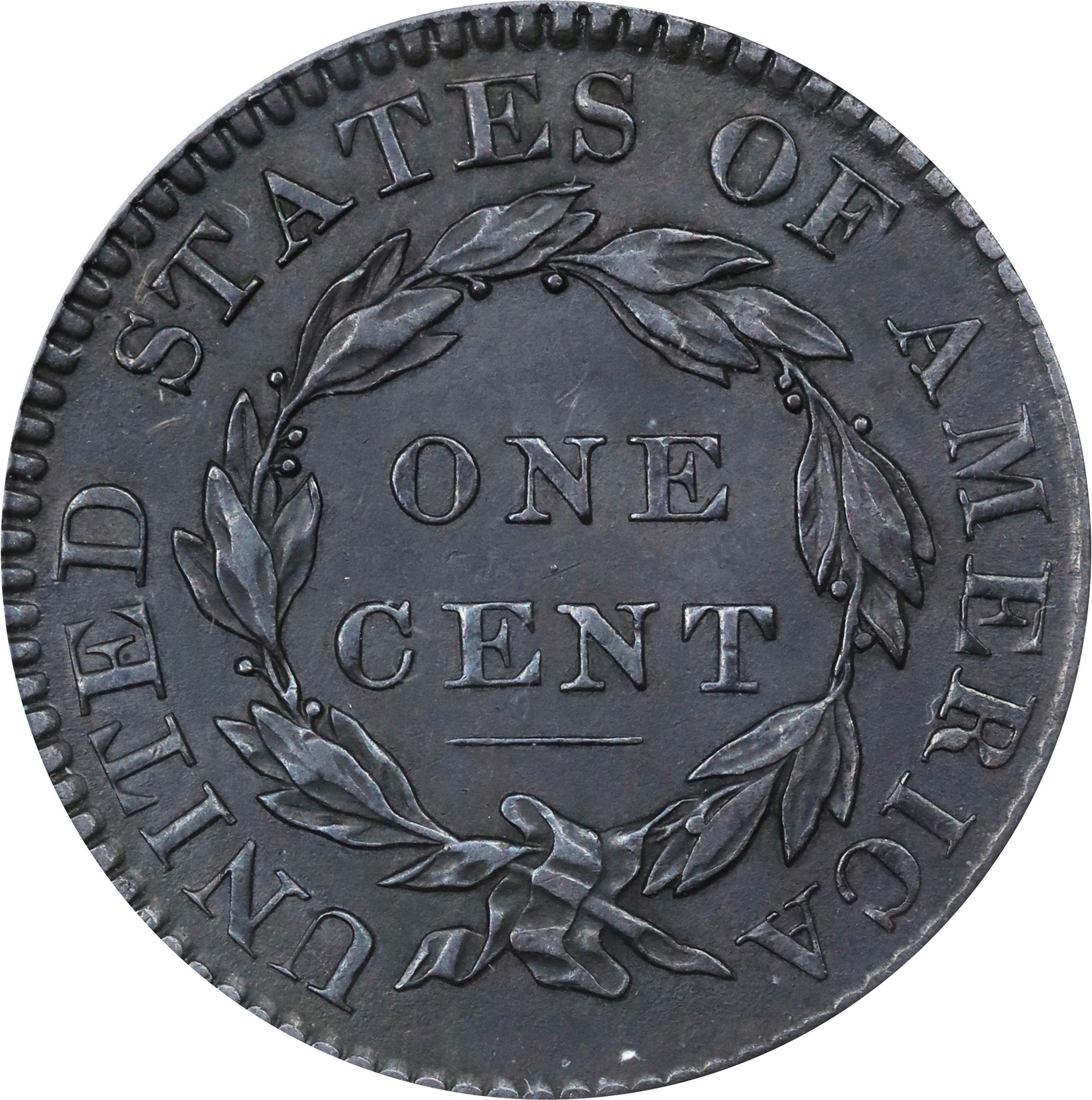 image for: 1820 Matron Head Cent. N-7. Rarity-2. Small Date. EF-40 Details--Corroded (ANACS).