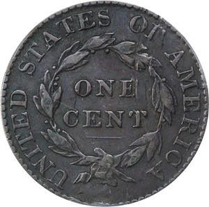image for: 1824 Matron Head Cent. N-4. Rarity-2. VF Details--Scratched (CACG).