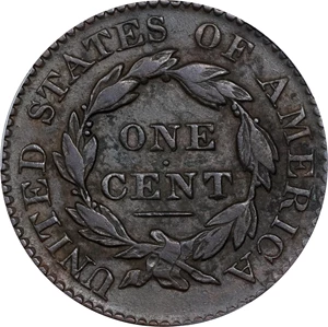 image for: 1827 Matron Head Cent. N-11. Rarity-1. VF-30 (PCGS).