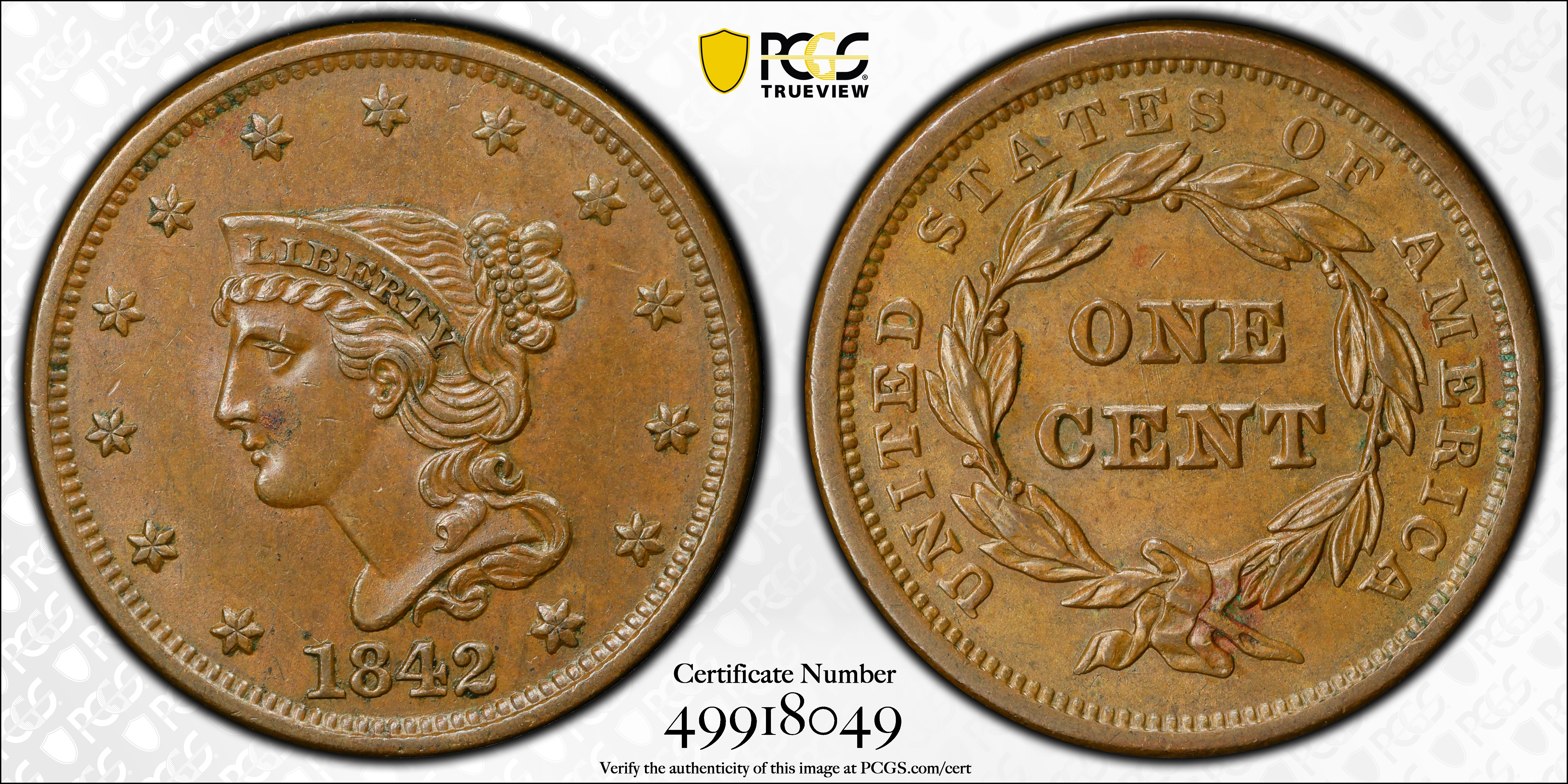 1842 Large Date Cent MS Values | Greysheet
