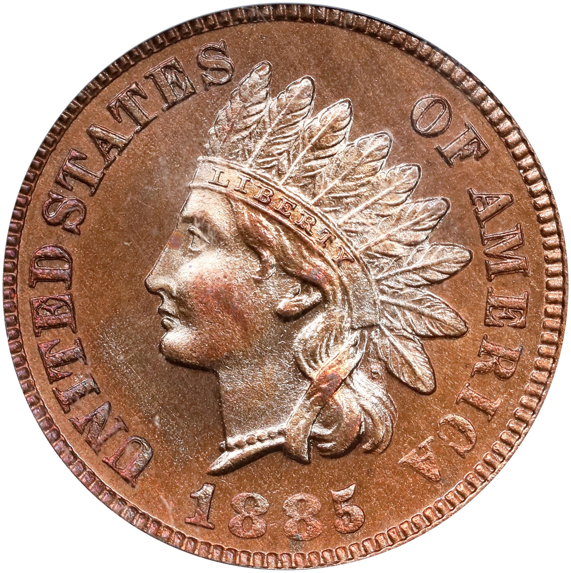 image for: 1885 Indian Cent. Proof-65 RD (PCGS).