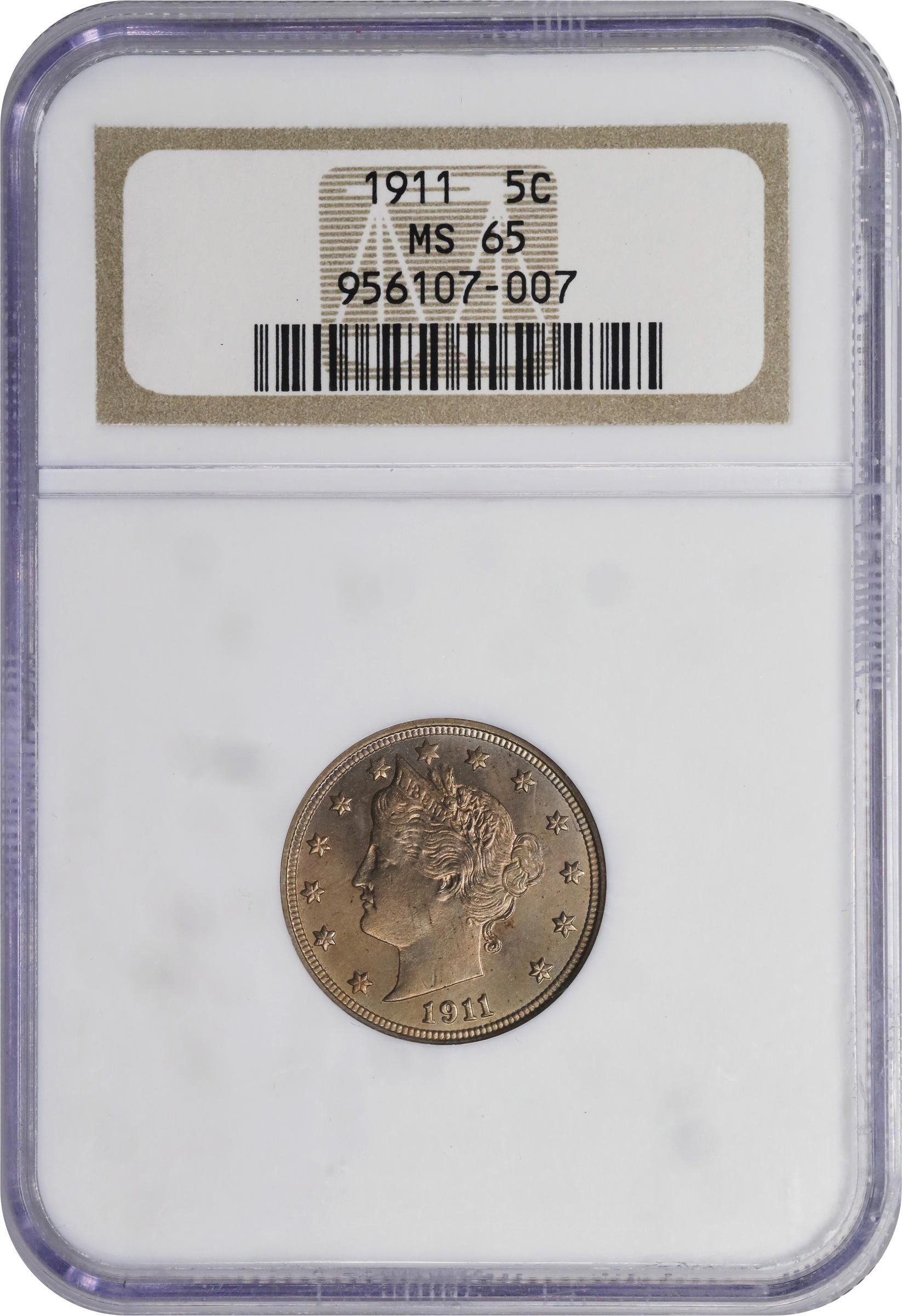 1911 5c MS65 CAC thumbnail 5