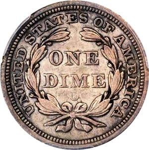 image for: 1854-O Liberty Seated Dime. Arrows. Fortin-103. Rarity-5. Large O. EF-40 (PCGS). CAC.