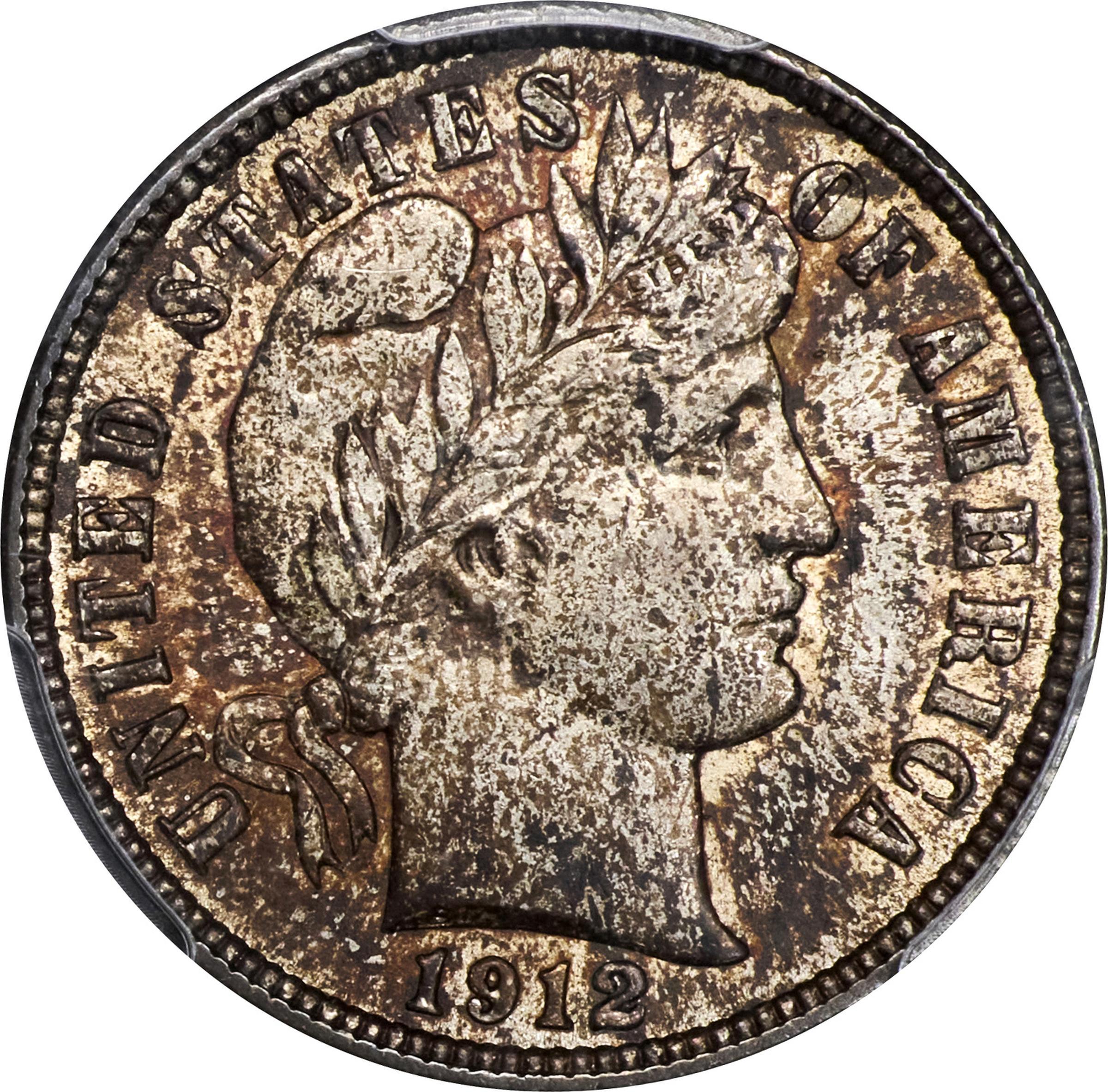 1912 Barber Dime. MS-65 (PCGS).