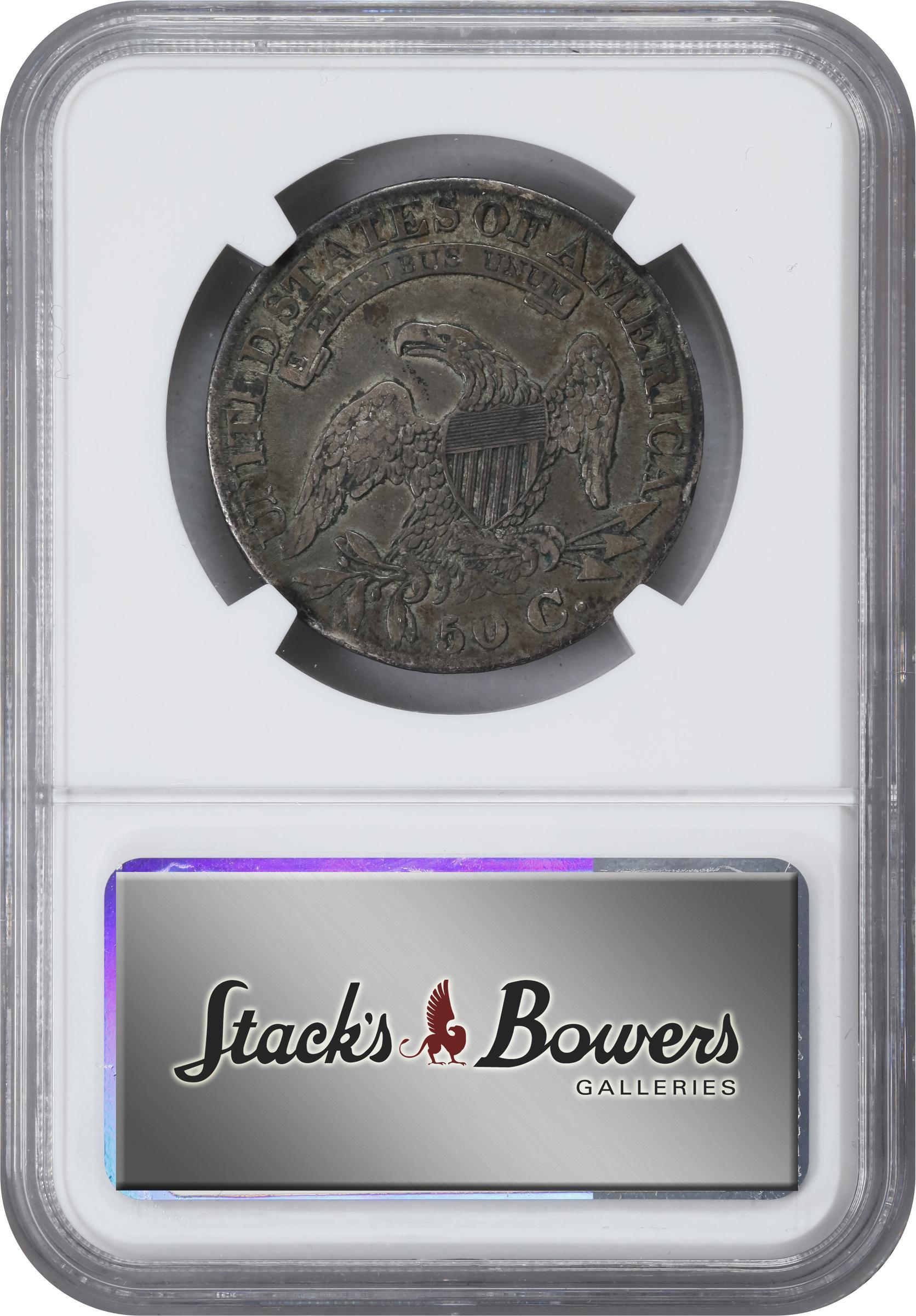 image for: 1827 Capped Bust Half Dollar. O-125. Rarity-3. Square Base 2. VF-30 (NGC).