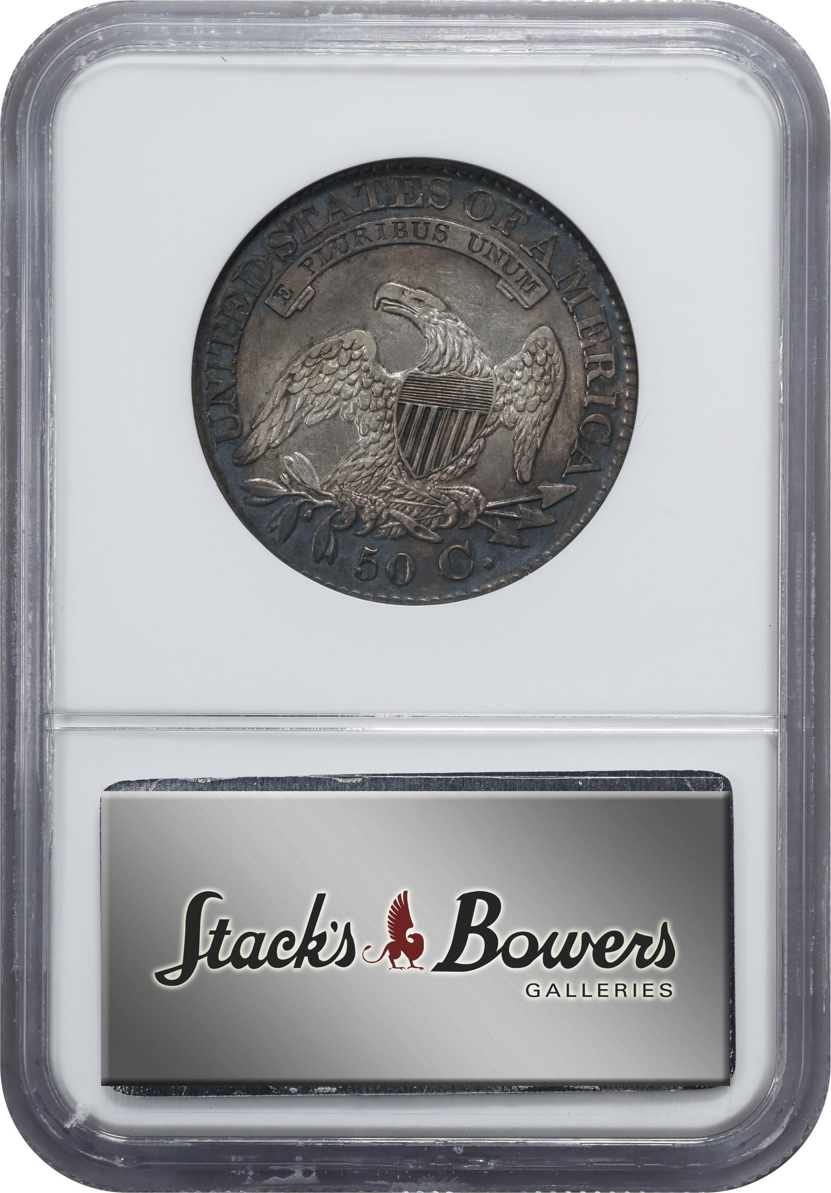 image for: 1828 Capped Bust Half Dollar. O-108. Rarity-2. Square Base 2, Large 8s. AU-58 (NGC).