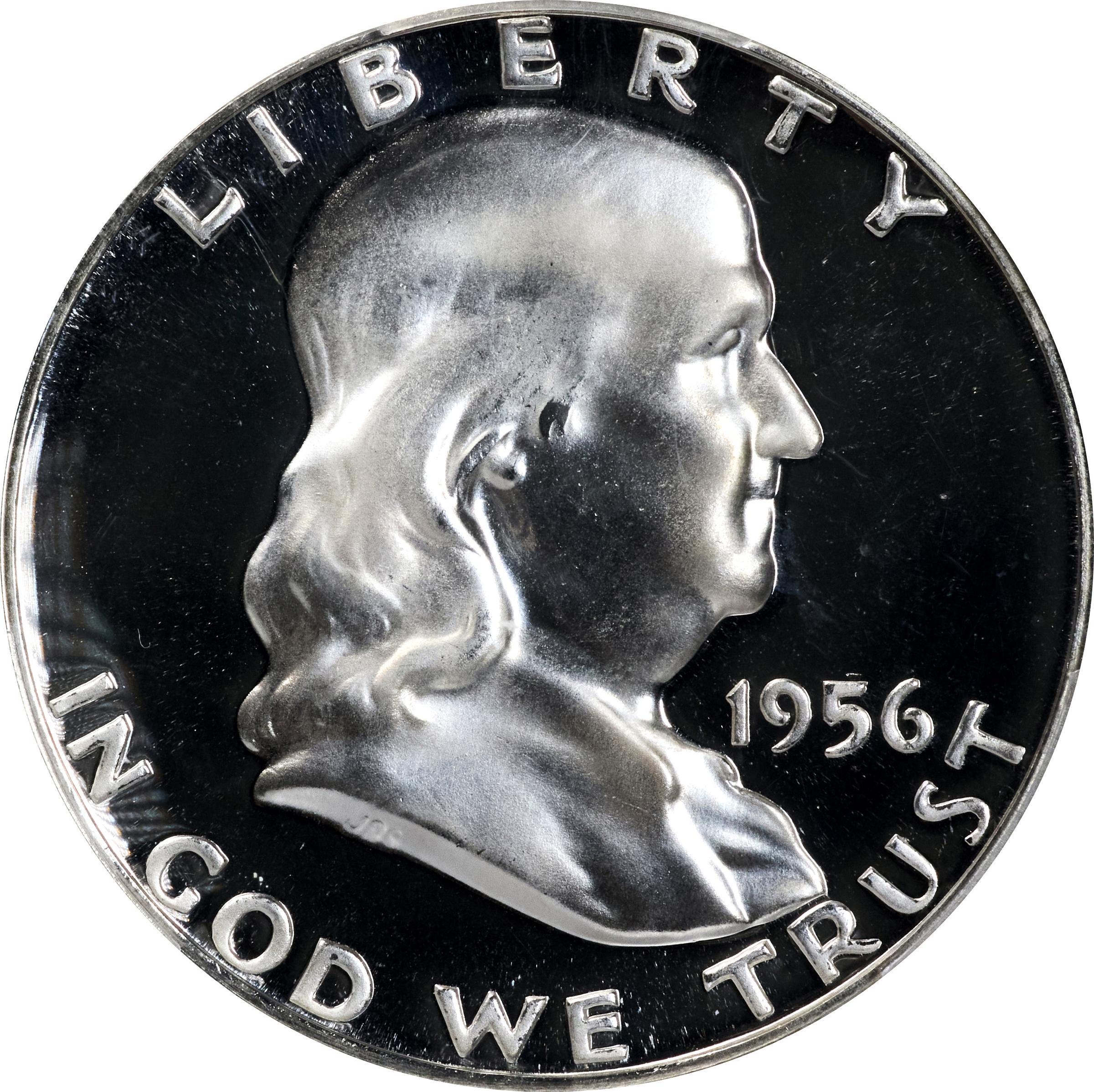 1956 Franklin Half Dollar. Type II Reverse. Proof-66 Cameo (PCGS).