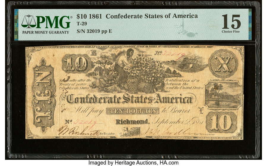 image for: T29 $10 1861 PF-1 Cr. 237 PMG Choice Fine 15....