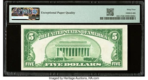 image for: Fr. 1951-F $5 1928A Federal Reserve Note. PMG Choice Uncirculated 64 EPQ....