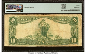 image for: Sandersville, GA - $10 1902 Plain Back Fr. 625 The First National Bank Ch. # 7934 PMG Choice Fine 15....
