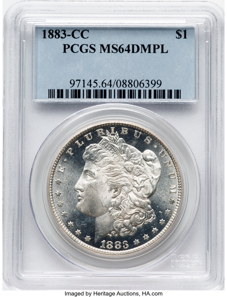 1883-CC $1 MS64 Deep Mirror Prooflike PCGS. ...