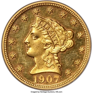image for: 1907 $2 1/2 JD-1, R.4, PR62 PCGS. This is a bright, attractive example of a rare proof issue with a mintage of only 154 pie...
