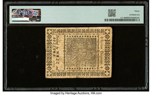 image for: Continental Currency February 26, 1777 $7 PMG Very Fine 30....