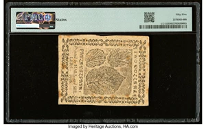 image for: Continental Currency May 9, 1776 $2 PMG About Uncirculated 55....