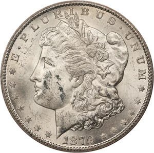 image for: 1879-CC GSA Morgan Silver Dollar. VAM-3. Top 100 Variety. Capped Die. Mint State (Uncertified).