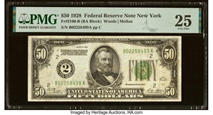 image for: Fr. 2100-B $50 1928 Federal Reserve Note. PMG Very Fine 25....