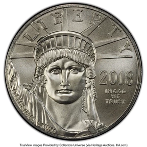 image for: 2018 $100 One-Ounce Platinum Eagle, Statue of Liberty, MS69 PCGS. ...