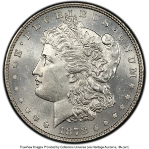 image for: 1878 8TF $1 Spiked Eye, VAM-3, MS61 PCGS. PCGS Population: (2/81)....