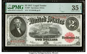 image for: Fr. 60* $2 1917 Legal Tender Star PMG Choice Very Fine 35 EPQ....