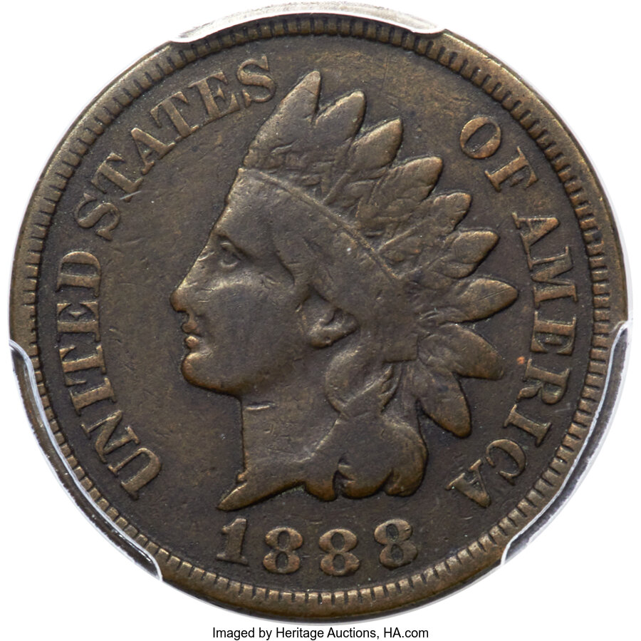 image for: 1888/7 1C Fine 12 PCGS. Snow-1, FS-301. The Cherrypickers' Guide states that "This variety is the No. 1 cherrypick ...