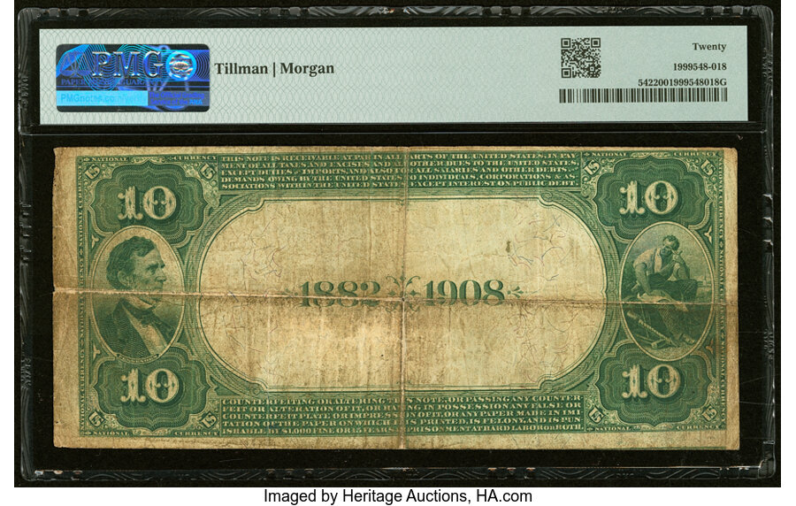 image for: Atlanta, GA - $10 1882 Date Back Fr. 542 The Fourth National Bank Ch. # (S)5045 PMG Very Fine 20....