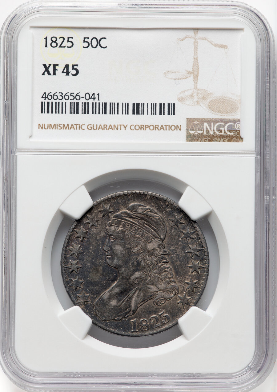 image for: 1825 50C O-115, R.2, XF45 NGC.  Mintage 2,900,000....