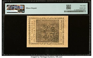 image for: Continental Currency January 14, 1779 $20 PMG Choice About Unc 58....