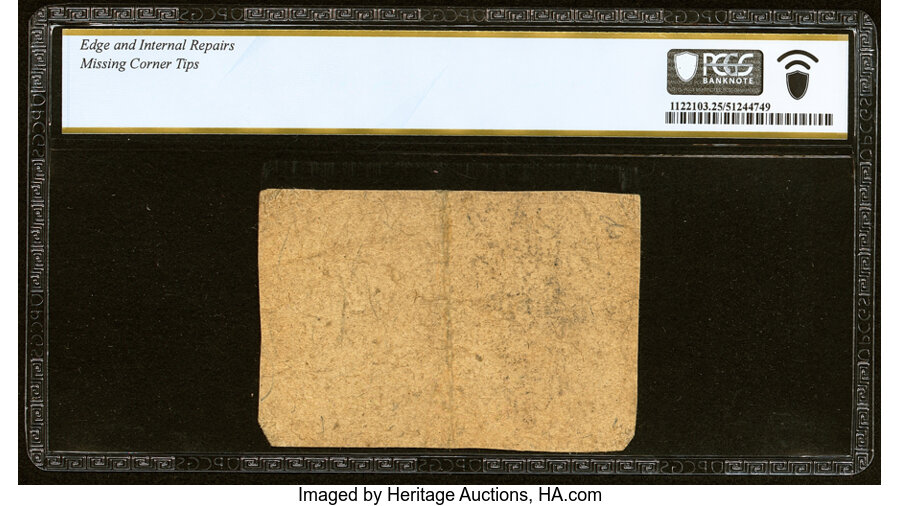 image for: Virginia May 4, 1778 (Dates Printed) $2/3 PCGS Banknote Very Fine 25 Details....
