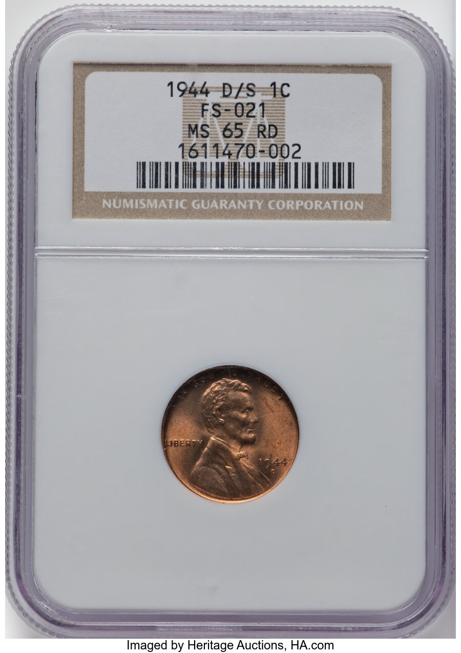 image for: 1944-D/S 1C FS-021 MS65 Red NGC....