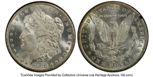 image for: 1880-CC $1 Reverse of 1879, VAM-10, GSA, MS65 PCGS. Mintage 591,000....