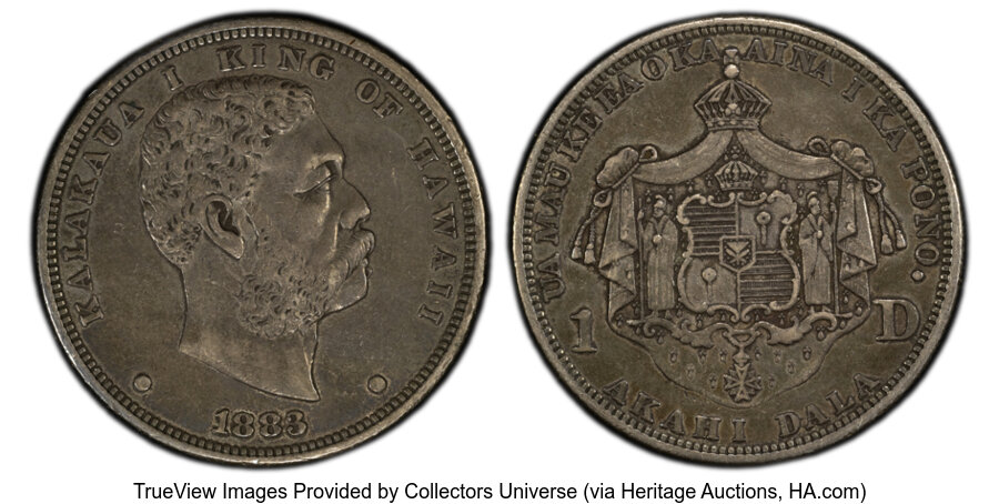 1883 Hawaii Regular Issues Mint State (MS) Pricing Guide