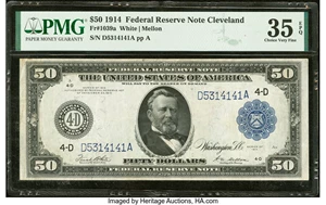 image for: Fr. 1039a $50 1914 Federal Reserve Note PMG Choice Very Fine 35 EPQ....