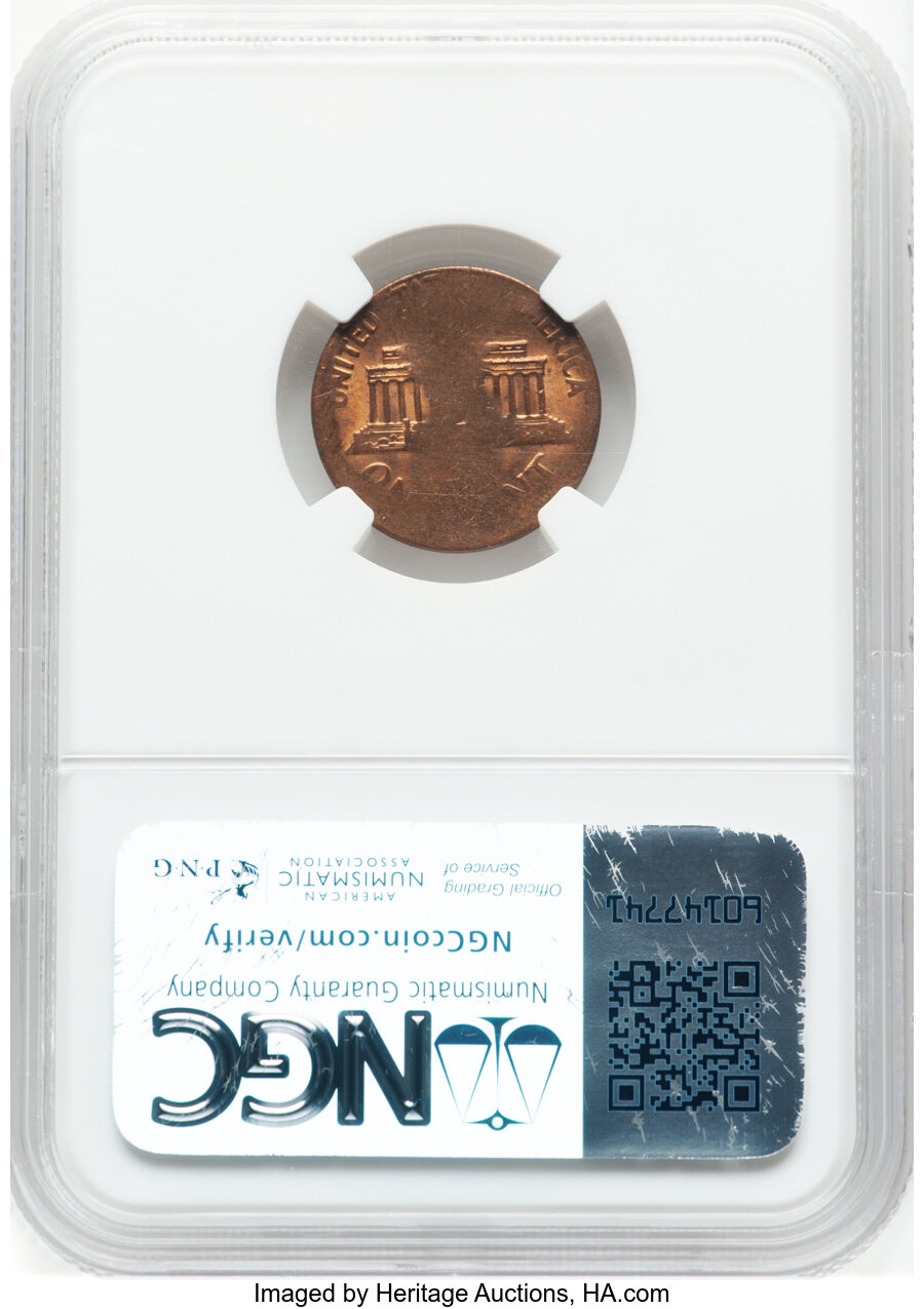 image for: 197X-D 1C Lincoln Cent -- Split Planchet Before Strike -- NG NGC. (1.50g)....