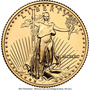 image for: 1990 $10 Quarter-Ounce Gold Eagle MS69 NGC. Mintage 41,000....