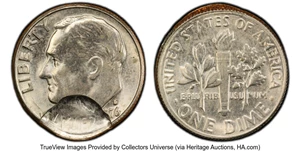 image for: 1976-D 10C Roosevelt Dime -- 10% Obverse Brockage -- MS60 PCGS. PCGS Population: (0/448). Mintage 695,222,774....