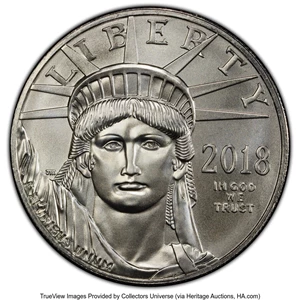 image for: 2018 $100 One-Ounce Platinum Eagle, Statue of Liberty, MS69 PCGS. ...