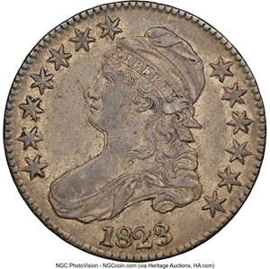 image for: 1823 50C O-104, R.2, XF45 NGC. Mintage 1,694,200....