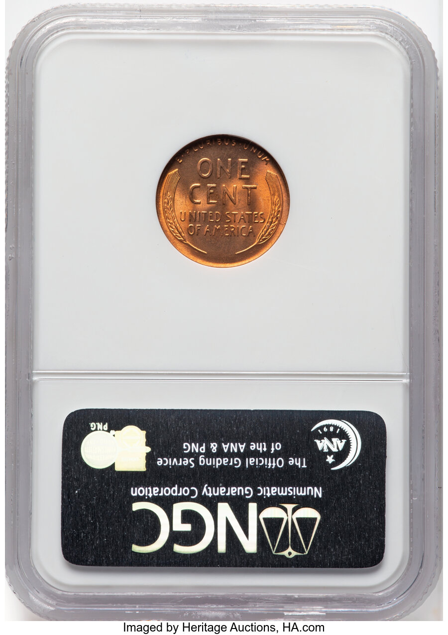 image for: 1951-D/S 1C Overmintmark, FS-511, MS65 Red NGC. FS-021.5. NGC Census: (3/2). PCGS Population: (51/41). CDN: $90 Whsle. Bid ...