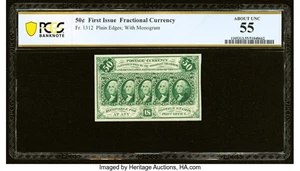 image for: Fr. 1312 50¢ First Issue PCGS Banknote About Unc 55....