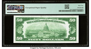 image for: Fr. 2101-G $50 1928A Federal Reserve Note. PMG Choice Uncirculated 64 EPQ....