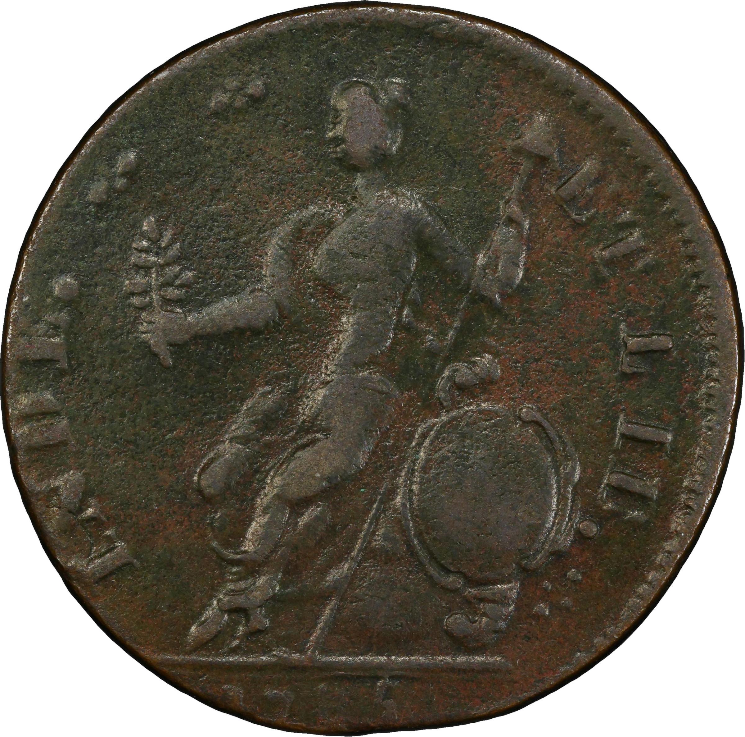 image for: 1785 Connecticut Copper. Miller 1-E, W-2300. Rarity-4. Bust Right. EF-40 (PCGS).