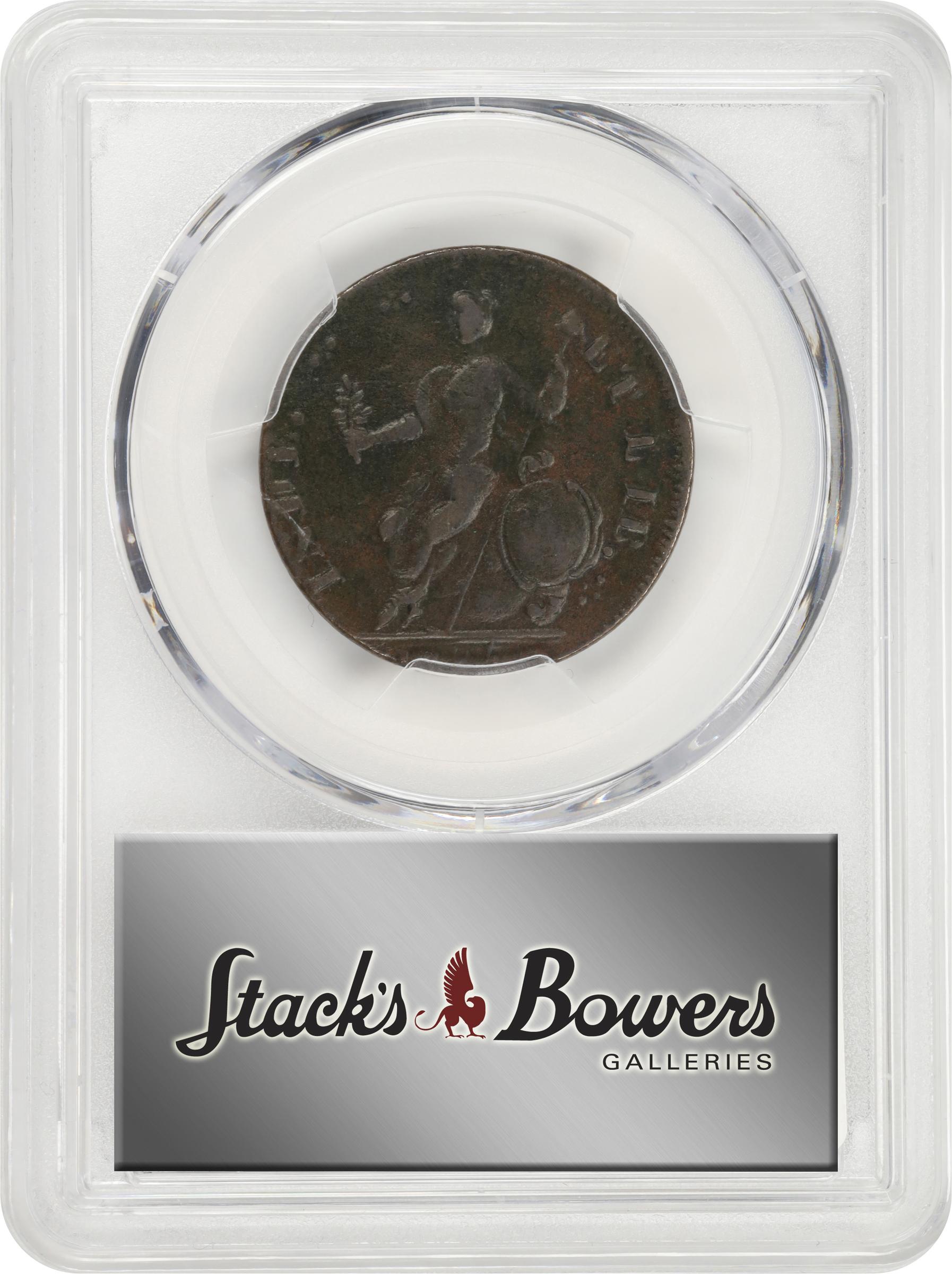 image for: 1785 Connecticut Copper. Miller 1-E, W-2300. Rarity-4. Bust Right. EF-40 (PCGS).