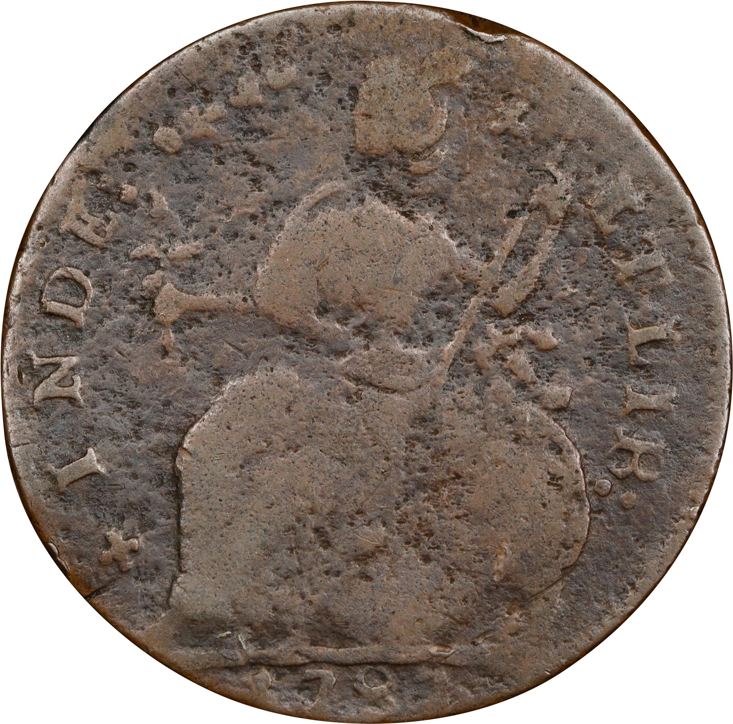 image for: 1787 Connecticut Copper. Miller 39.1-h.1, W-4210. Rarity-5. Draped Bust Left, AUCTOBI. Good. Inked Attribution.