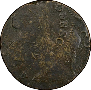 image for: 1787 Connecticut Copper. Miller 42-kk.2, W-4245. Rarity-5-. Draped Bust Left, AUCTOPI. Double Struck. VF-25 (PCGS).