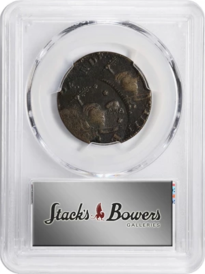 image for: 1787 Connecticut Copper. Miller 42-kk.2, W-4245. Rarity-5-. Draped Bust Left, AUCTOPI. Double Struck. VF-25 (PCGS).