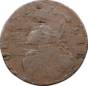 image for: 1788 Connecticut Copper. Miller 14.2-A.2, W-4580. Rarity-5. Draped Bust Left. Fine.