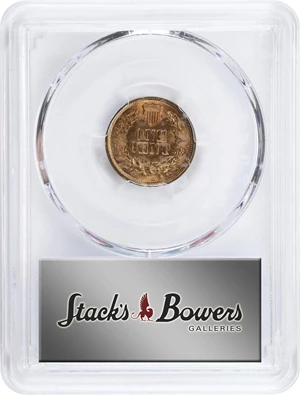 image for: 1865 Indian Cent. Plain 5. MS-64+ RD (PCGS).