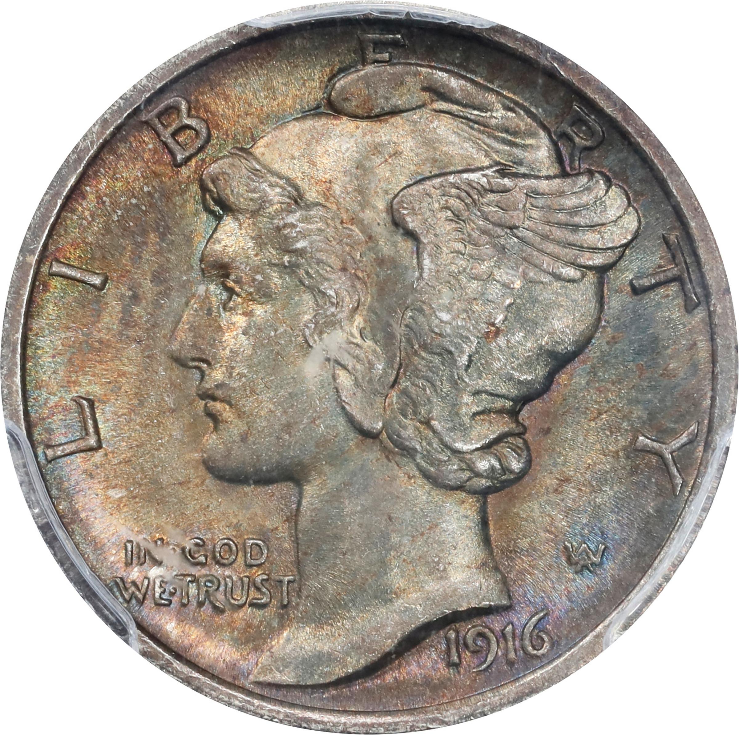 1916 Mercury Dime FB Mint State (MS) Pricing Guide | The Greysheet